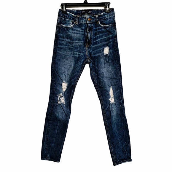 Zara Denim - Zara Trafaluc Distressed High Waist Jeans